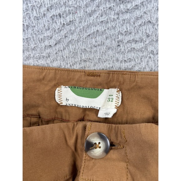 Anthropologie The Colette Pants Womens 32 Wide Leg Crop Brown - Picture 5 of 10